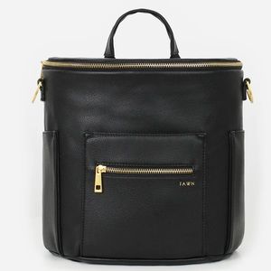 Black FAWN Mini backpack diaper bag